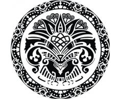 INDIGOS 4052166046770 Wandtattoo w277 Ornament, Orient Wandaufkleber 120 x 119 cm, schwarz