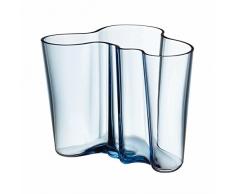 Iittala Aalto Deko Vase, Glas, Aquablau, 16 cm