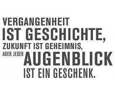 dekodino® Wandtattoo Spruch Zitat Jeder Augenblick ist ein Geschenk Wanddeko