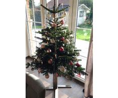 Tannenbaumständer Edelstahl 4-Bein Kreuz, H 600 Christbaumständer Weihnachtsbaumständer Weihnachtsbaum Halter Baumständer (1 Stück)