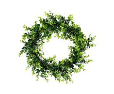 LCRFF Kranz Garland Künstliche grüne Pflanze Eukalyptus-Blätter Dekorative Wandkränze Tür hängend Home Decoration (Color : Natural)
