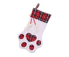 ZHANSANFM Nikolausstrumpf Cat, Weihnachts hängende Strümpfe Weihnachten Baum Hängend Party Hotel Home Kamin Dekoration Plüsch Katzenkralle Strumpf Socke Geschenk Süßigkeiten Taschen