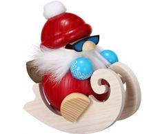 Weihnachtsfigur Kugelräuchermann Nikolaus im Schlitten HxBxT = 12x9x13cm NEU Räuchermann Schnee Rauchmann Räucherfigur Räucherkerze Figur Holz Seiffen Erzgebirge Holz Rauchfigur Dekoration