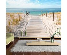 murando Fototapete 250x175 cm Vlies Tapeten Wandtapete XXL Moderne Wanddeko Design Wand Dekoration Wohnzimmer Schlafzimmer Büro Flur Landschaft Natur Meer Strand blau beige c-A-0054-a-b