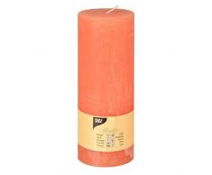 PAPSTAR 6 Zylinderkerze Ø 70 mm, 190 mm nektarine Rustic durchgefärbt 84691 Stumpenkerze