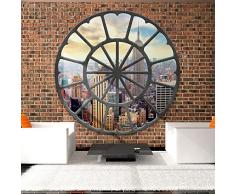 Vlies Fototapete 300x210 cm - 3 Farben zur Auswahl - Top Tapete Wandbilder XXL Wandbild Bild Fototapeten Tapeten Wandtapete Wand New York City Stadt Architektur Ziegel Holz Strand Sepia d-A-0008-a-c