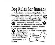 wandaufkleber art deco wandbild applique abnehmbare wasserdichte tapete Wandaufkleber Hunderegeln für Menschen Wandkunst Zitate Aufkleber Nette Liebe Hund Raumdekoration 60X60 Cm