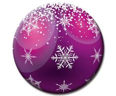 GUMA Magneticum 2543 Kühlschrankmagnete Weihnachtsbaumkugeln Lila 6er Magnet Set Weihnachten Ø 50 mm Magnete Weihnachtsdeko mit Motiv Weihnachtskugeln