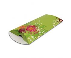 25er Pack Kissenverpackung Geschenkbox Geschenkschachtel grün, ca. 21,5 x 11,5 x 3 cm, Geschenkverpackung, Kissenschachtel