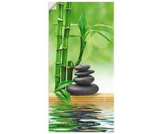 Artland Wandbild selbstklebend Vinylfolie 30x60 cm Wanddeko Wandtattoo Asiatische Motive Zen Asien Wellness Asiatisch Bambus See T5OP