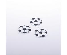 Streudeko - Fußball - Holzfussball - Tischdekoration - Weltmeiserschaft - Fußballdeko - 3 cm - 24 Stück - 56012