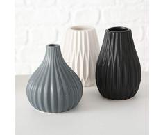 Vase Kelso 3sort H11 D9cm Farbmix Steingut