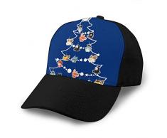 Hongyan Baseballkappe Studio Ghibli Weihnachtsbaumkugeln Papa Hut verstellbar atmungsaktiv für Männer Frauen schwarz