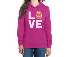 Love Ostern Liebe Dekoriertes Osterei Osteroutfit Frauen Kapuzenpullover Hoodie Medium Rosa