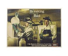 ALTcompluser Retro Motiv Film Poster Promi Wanddekoration Vintage Wandbild Kleinformat Plakat für Wandgestaltung(Breaking Bad)