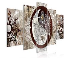 murando - Bilder Mandala 200x100 cm Vlies Leinwandbild 5 Teilig Kunstdruck modern Wandbilder XXL Wanddekoration Design Wand Bild - Ornament Yin Yang p-A-0036-b-m