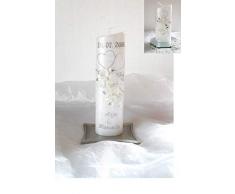 Hochzeitskerze-Traukerze-Jubiläumskerze 25.50.60. 3D Orchideen-modern ink.Namen,Datum B076JHPQYS