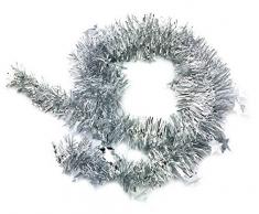 EOZY Weihnachten Deko Weihnachtsgirlande Stern Girlande Weihnachtsbaum Lametta Deko 2m Silber