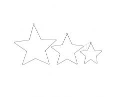 Krasilnikoff Dekostern 3er Set grau