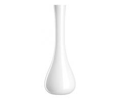 LEONARDO Sacchetta Vase weiß, Höhe 50 cm, Durchmesser 18 cm, handgefertigtes Farbglas, 035603