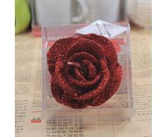 Schwimmende Kerzen, Rosenkerzen, rauchlose und geruchlose Kerzen, Hochzeit, Beichte, Valentinstagkerzen (2 Stücke *75 * 75 * 40MM)