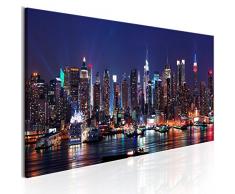 murando - Bilder New York 120x40 cm - Leinwandbilder - Fertig Aufgespannt - Vlies Leinwand - 1 Teilig - Wandbilder XXL - Kunstdrucke - Wandbild - Skyline New York NY Stadt City d-B-0185-b-b