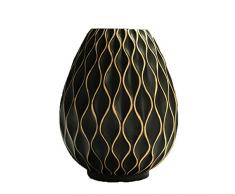 Insun Vase Handgefertigt Keramik Porzellan Glaze Blumen Container Kunsthandwerk Haus Dekoration Bauchig Blumenvase Schwarz