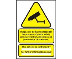 CCTV Größe Schild A4 Konforme CCTV Fenstertattoo Daten Schild