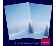 Weihnachtspapier Tanne im Schneewald, 20 Blatt Motivpapier 90g/qm