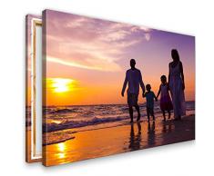 Ihr Foto auf Leinwand 120x80 cm SOFORT ONLINE VORSCHAU Ihr eigenes Bild auf Leinwand mit Keilrahmen - Wandbild mit Wunschmotiv - Persönliches Kunstdruck