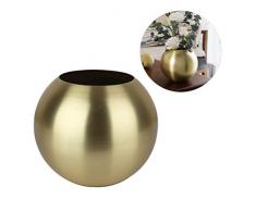 CJMING Blumenvase, Edelstahl Blumentopf, kugelförmige Vase, einfache Mode Runde Vase Dekoration oder Home Office Tagungsraum