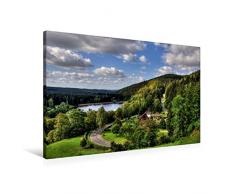 Premium Textil-Leinwand 90 x 60 cm Quer-Format An der Sösetalsperre | Wandbild, HD-Bild auf Keilrahmen, Fertigbild auf hochwertigem Vlies, Leinwanddruck von Steffen Gierok