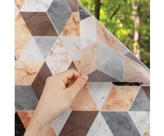 LC&TEAM Fensterbilder selbsthaftend Folie Blickdicht sichtschutz statische Folie Sonnenschutz Glasfolie für Hause, Shop, Büro usw. 90 * 200cm Morandi Stil