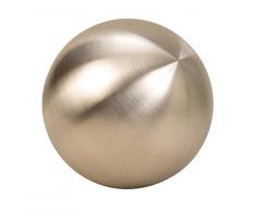 Geschenkestadl XL Dekokugel in Silber matt ca. Ø 25 cm aus Edelstahl Rosenkugel Garten Kugel Weihnachten