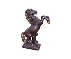 Antikes Wohndesign Pferdefigur Gartenfigur Springpferd stehendes Pferd Steinpferd Dekopferd H:101cm