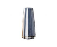 TIREOW Blumenvase Verdickt Kristallglas Blumen Pflanzen Flasche Kastenvase Halter Container für Wohnkultur Hochzeit oder Geschenk Glas Cylinde (Schwarz)