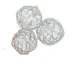 Draht Kugel 1,8cm (30 Stück), Silber, 1,8 x 1,8 x 1,8 cm