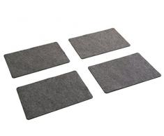 4x Filz Tischset (Farbe + Größe wählbar) grau-meliert mit abgerundeten Ecken, 4-5mm dicker Filz, Tischsets Platzset Untersetzer Filzset von Filz-Kult