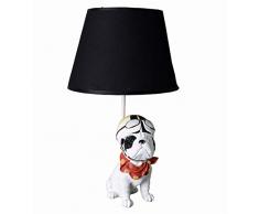 Retro Tischlampe Hundefigur Lampe Bulldogge Leuchte Mops Tischleuchte Hund Pilot cw089 Palazzo Exklusiv