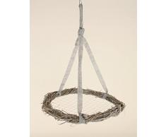 dekorativer Natur-Rebenkranz mit Netz Deko-Kranz Naturweide vielseitig verwendbar ca. 45 cm Durchmesser