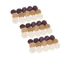 45 pcs Rattankugeln Rattan Kugeln Dekokugeln Rattan Ball Hochzeit Party Aufhängen Dekoration