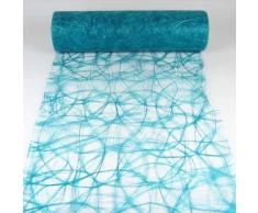 1m Sizoweb® Original Tischband Tischläufer Tischdeko Faserseide 30cm / 300mm, Farbe:türkis