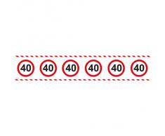 Folat Party-Absperrband VERKEHRSSCHILD 40 / 15m