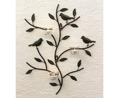 DanDiBo Wandteelichthalter 131002 Teelichthalter Metall 57 cm Wandleuchter Kerzenhalter