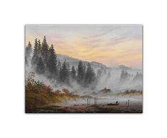 Wandbild Caspar David Friedrich - Der Morgen - 60x50cm quer - Romantik Malerei Landschaftsmalerei Bild