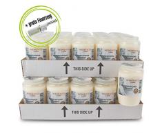 DecoLite Grabkerzen Bundle: Kompo-Öllichter Nr. 3 Mememto von Bolsius & 1 Stabfeuerzeug (Weiß, 40)