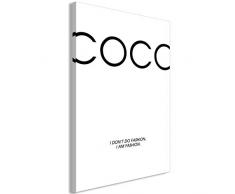 decomonkey Bilder Sprüche 60x90 cm 1 Teilig Leinwandbilder Bild auf Leinwand Wandbild Kunstdruck Wanddeko Wand Wohnzimmer Wanddekoration Deko Coco Chanel