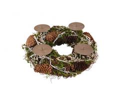 Adventsgesteck mit Zapfen und Moos Durchmesser 23cm Höhe 13 cm