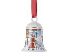 Hutschenreuther Weihnachtsglocke 2010 Im Zimmerwald, mit Originalverpackung, Porzellanglocke Weihnachten Baumschmuck Glocke Design von Ole Winther / Porcelain bell / Campanella porcellana
