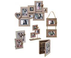 Walther QY899R Unique Home Living Galerierahmen Bavarian Heart für 8 Fotos, rot / weiß